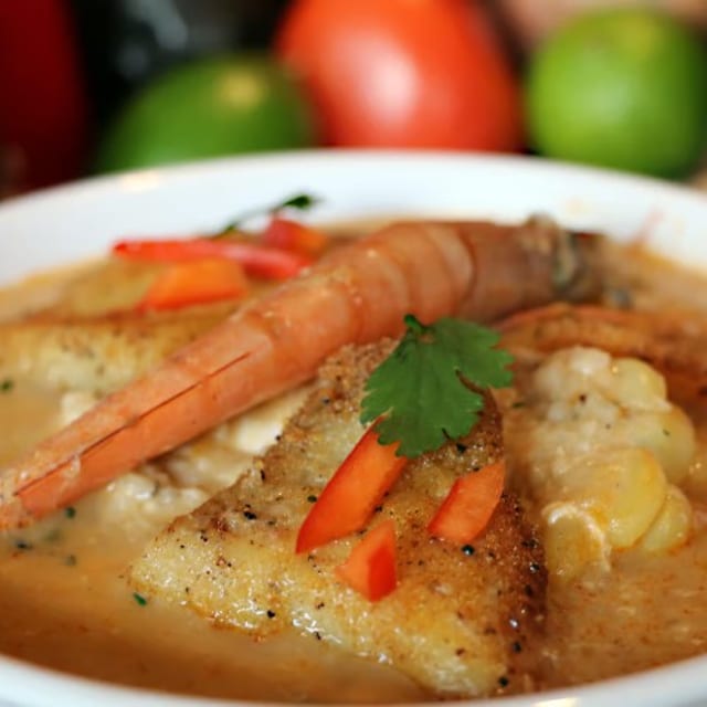 Chupe De Pescado Y Mariscos.